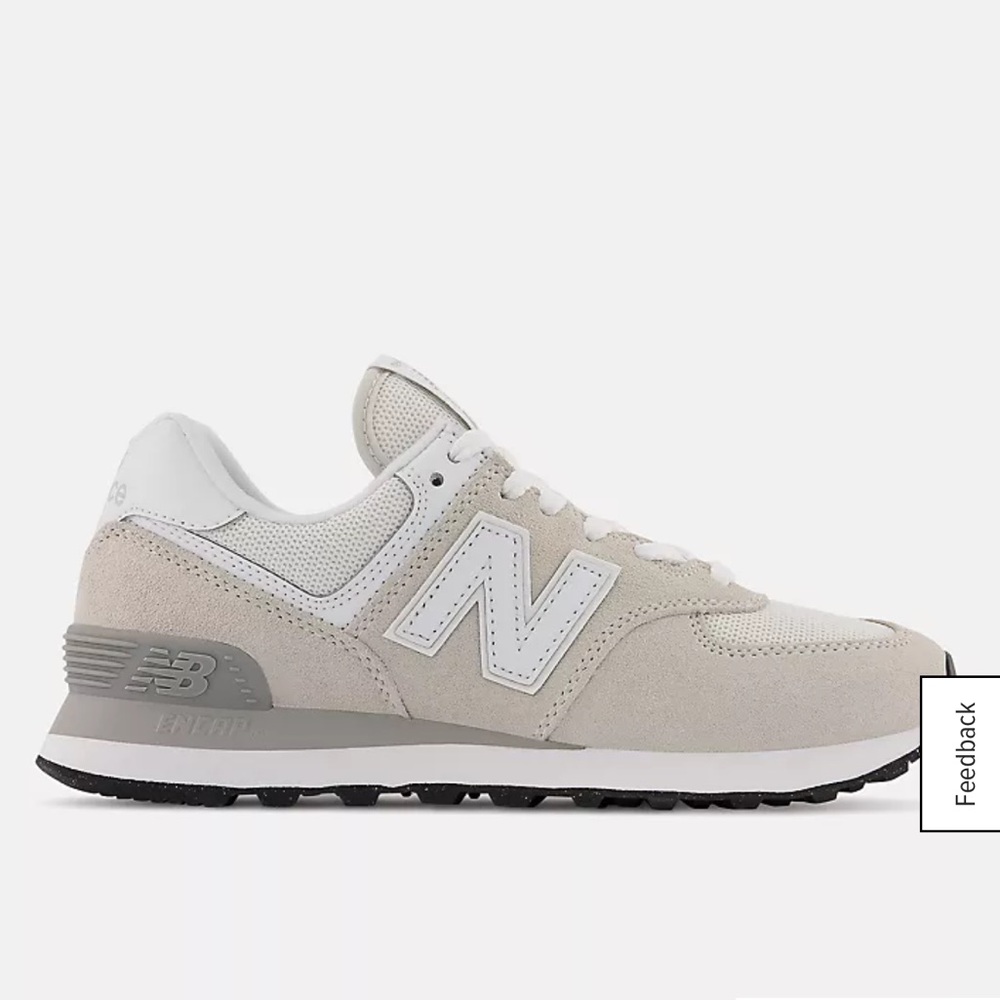 New Balance 574 Core Nimbus cloud with white